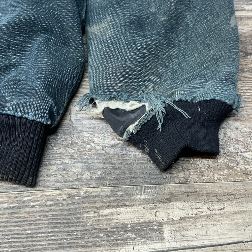 Vintage Carhartt J140 Made in USA Black Faded Distressed Work Jacket XL - Picture 14 of 16